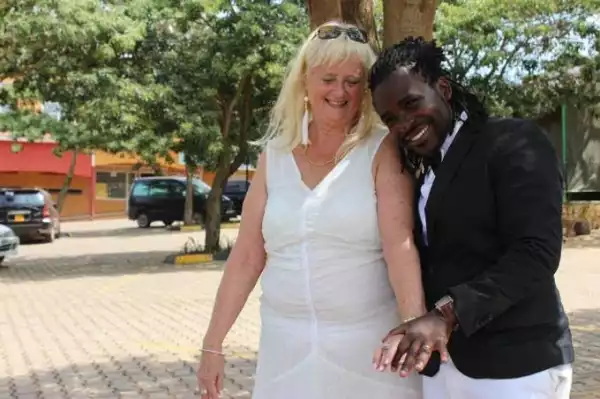 "Thanks God For Giving Me My Joy" - Ugandan Singer Who Married 68yrs Old White Lover